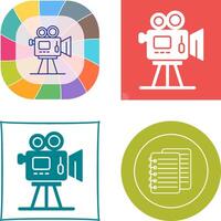 Movie camera Icon Design vector