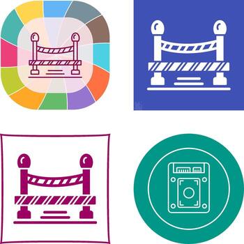 Do Not Cross Line Icon Design vector