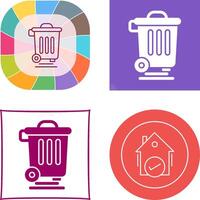 Dustbin Icon Design vector