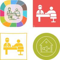 Evaluating work Icon Design vector