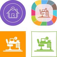 Office Desk Icon Design vector