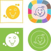 Tongue Out Icon Design vector