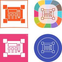 Blueprint Icon Design vector