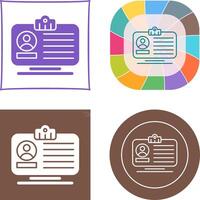 Id Card Icon Design vector