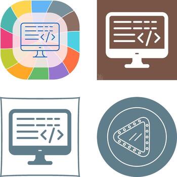 Coding Icon Design vector