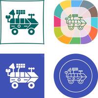Moon Rover Icon Design vector