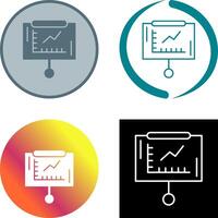 Line Graph Icon Design vector