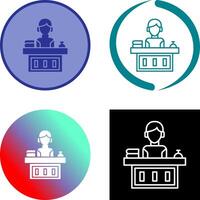 Office Reception Icon Design vector
