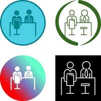 Employee Interview Icon Design vector