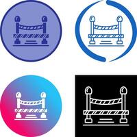 Do Not Cross Line Icon Design vector