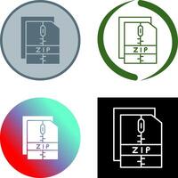 Zip File Icon Design vector