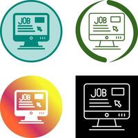 Online Job Icon Design vector