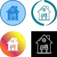 Home Work Place Icon Design vector