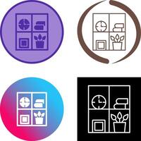 Bookshelf Icon Design vector