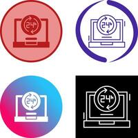 24 Hours Icon Design vector