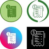 Bill Icon Design vector