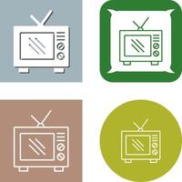 antiguo televisión icono vector