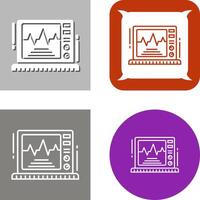 ekg monitor icono vector