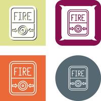 fuego botón icono vector