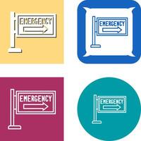 emergencia firmar icono vector