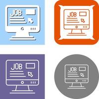 Online Job Icon vector