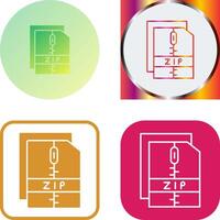 Zip File Icon Design vector