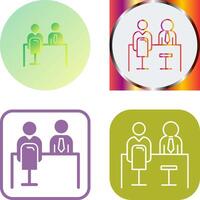 Employee Interview Icon Design vector