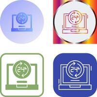 24 Hours Icon Design vector