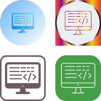 Coding Icon Design vector