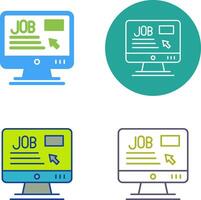 Online Job Icon Design vector