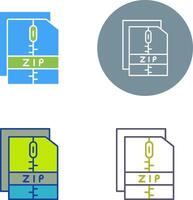 Zip File Icon Design vector