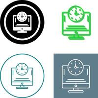 Online Time Icon Design vector