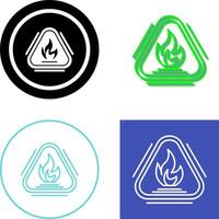 Caution Fire Icon Design vector