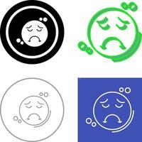 triste icono diseño vector