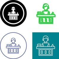 Office Reception Icon Design vector