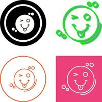 Tongue Out Icon Design vector