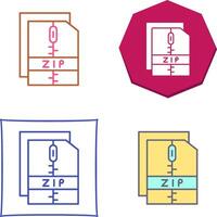 Zip File Icon Design vector