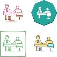 Evaluating work Icon Design vector