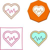 Heart Beat Icon Design vector