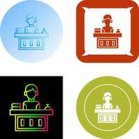 Office Reception Icon Design vector