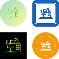 Office Desk Icon Design vector