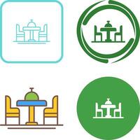 Dinning Table Icon Design vector