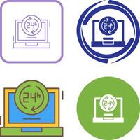 24 Hours Icon Design vector