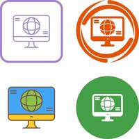 Monitor Icon Design vector