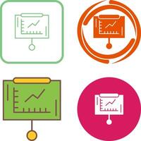 Line Graph Icon Design vector
