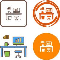 Office Desk Icon Design vector