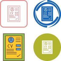 CV icono diseño vector