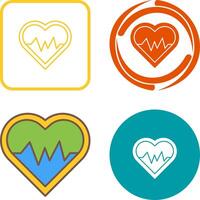 Heart Beat Icon Design vector