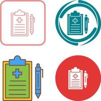 Medical Record Icon Design vector