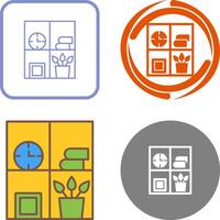 Bookshelf Icon Design vector